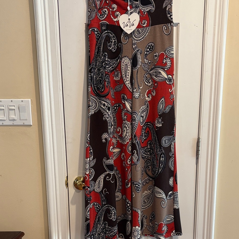 NWT!! VAVA Auditions Women's Paisley Palazzo Bohemian Pants. Size L
